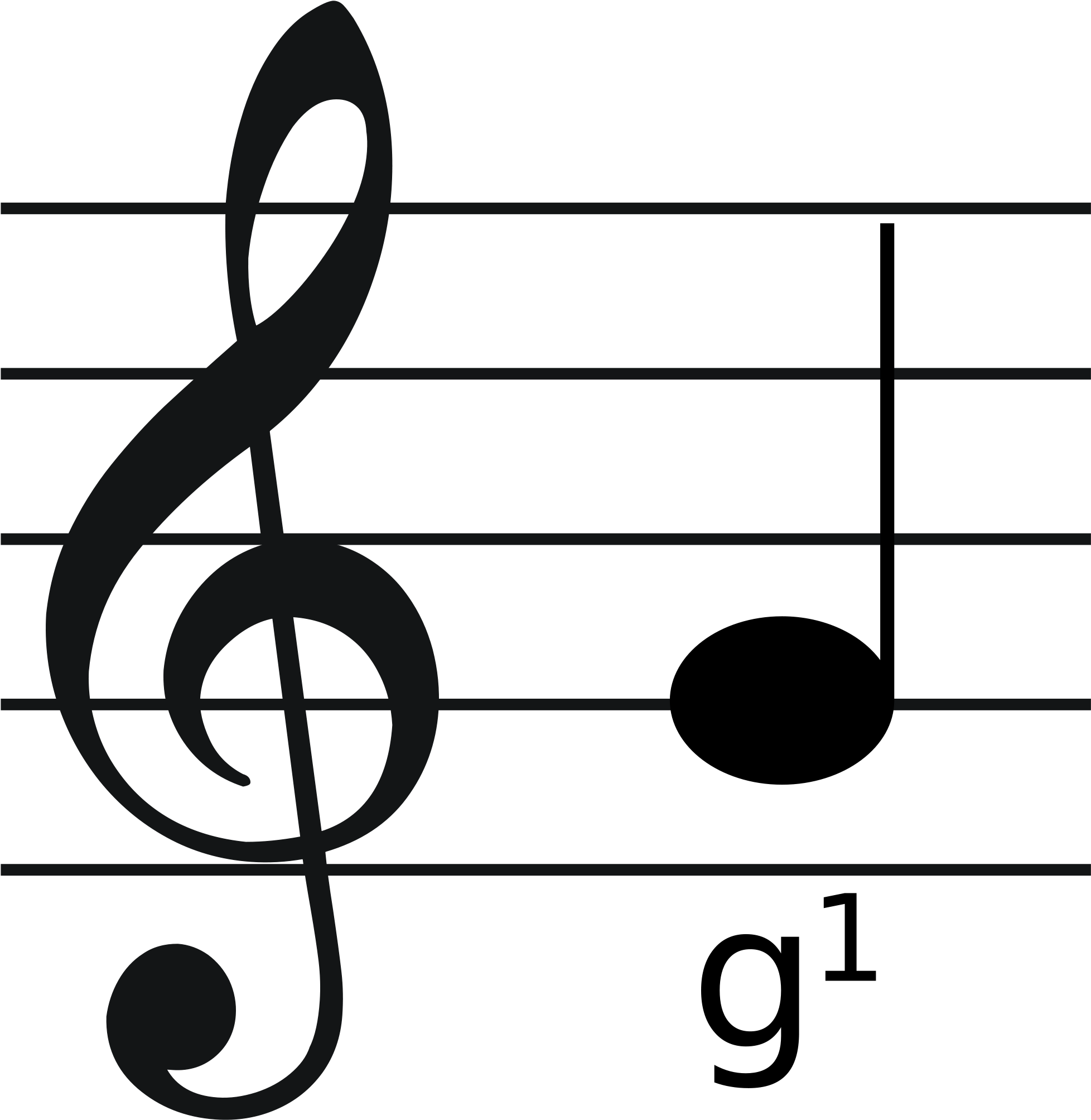 Treble Clef (2000x2963)