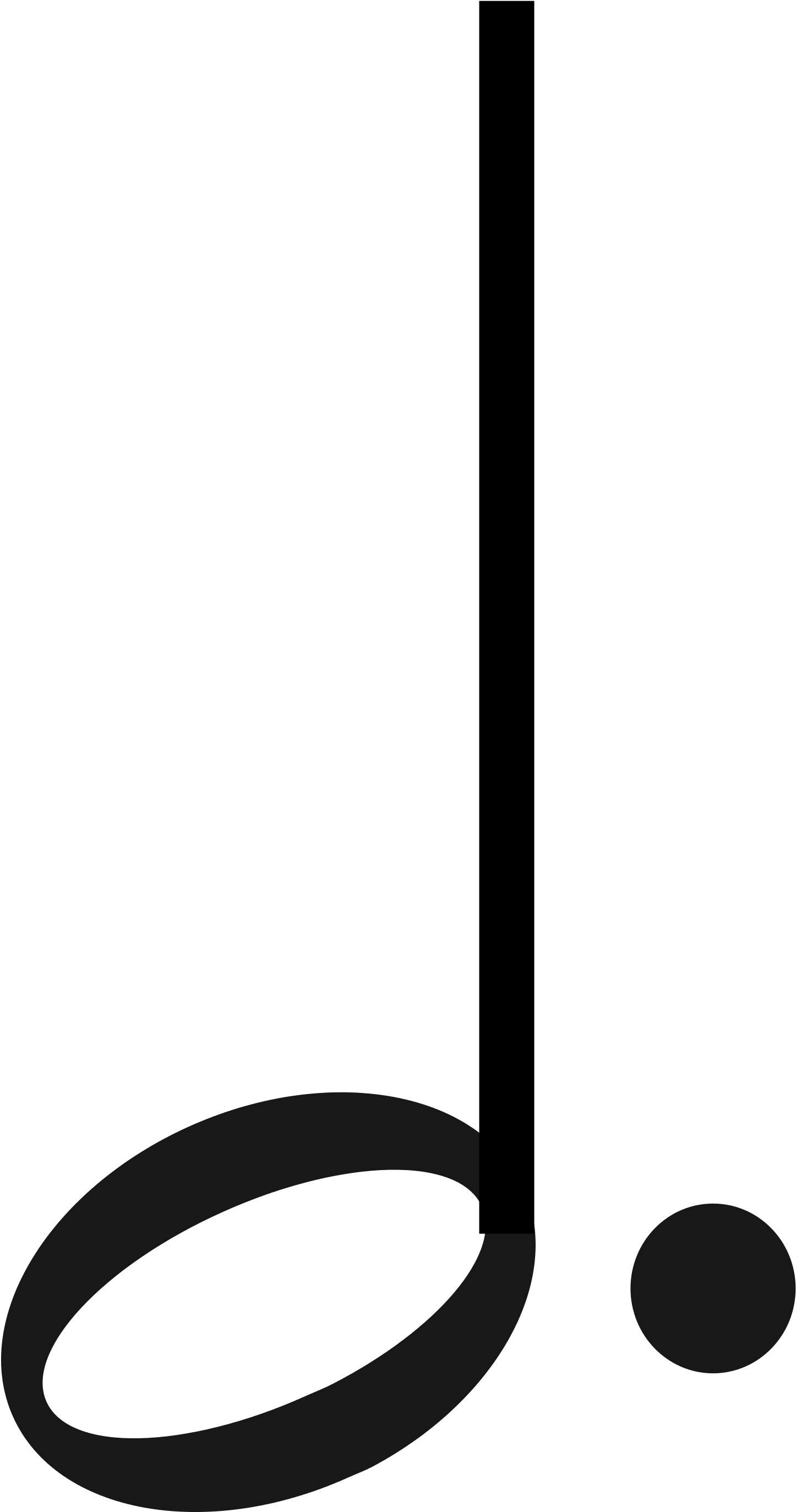 Dotted Half Note With Upwards Stem - Circle (2000x3333)