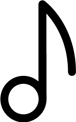 Eighth Note Vector - Corchea Iconos (400x399)