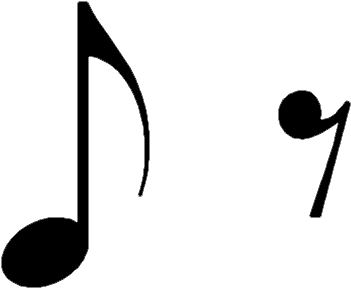 8th Note With 8th Rest - 8th Note With 8th Rest (556x400)