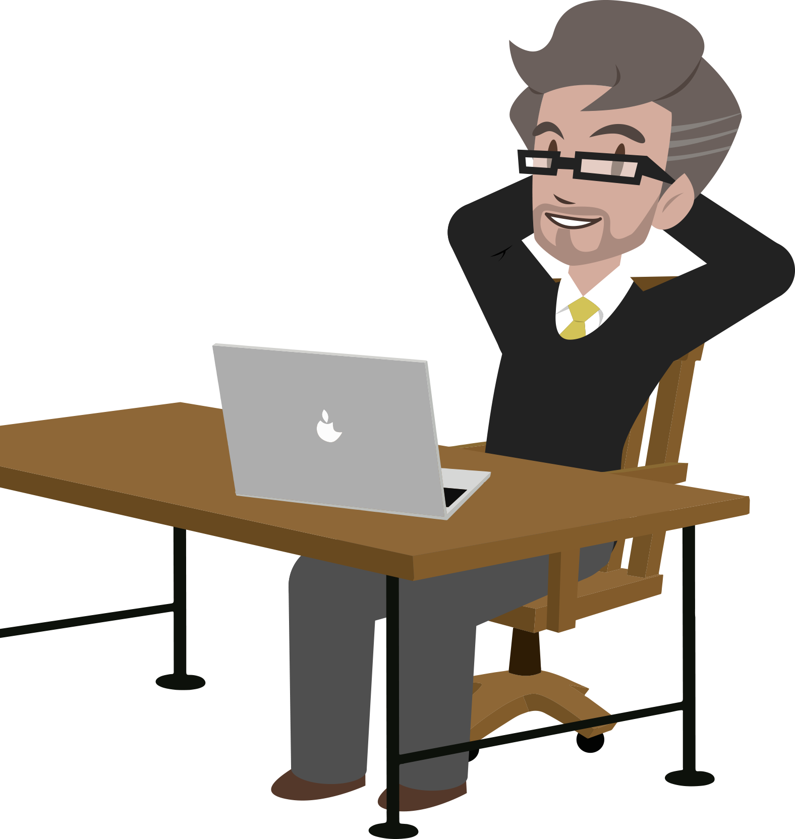 Accountant - Cartoon (1576x1664)