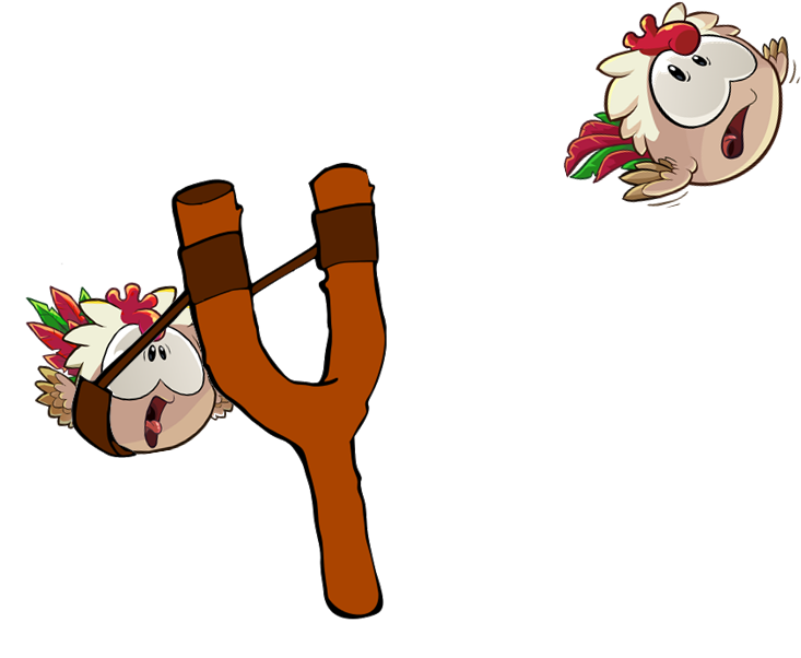 Angry Puffle Chicken - Cartoon (754x624)