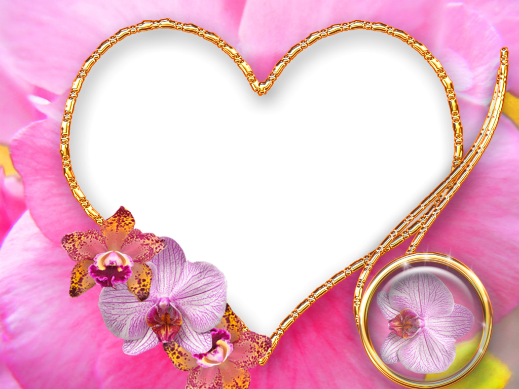 Flowers Love Frame Template - Love Frames (1024x768)