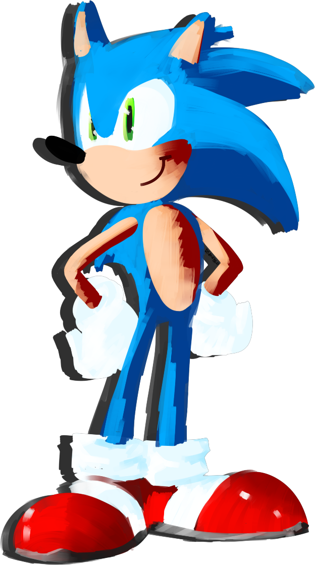 Sonic Drawing By Drawbro - Drawing (624x1119)