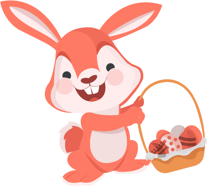 Easter Bunny Easter Egg Rabbit - Vector Graphics (800x800)