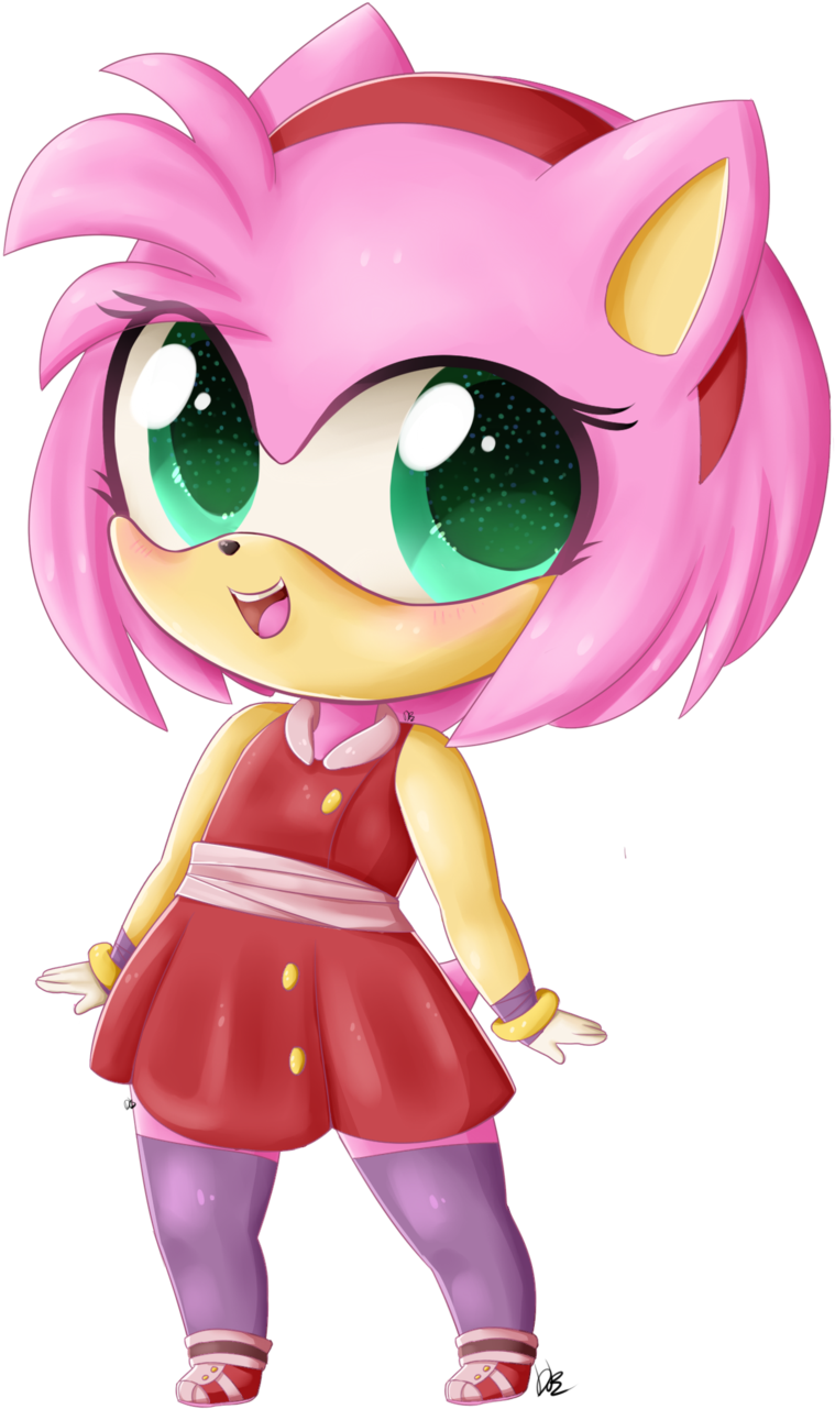 Chibi Amy Rose By Dari-draws - Drawing (1024x1543)