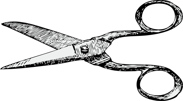 Clipart Info - Transparent Scissors (600x332)