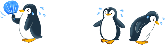 热的冒汗的企鹅 - Adã©lie Penguin (704x282)