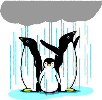 南極のペンギンが絶滅の危機イラスト - Antarctic (374x359)
