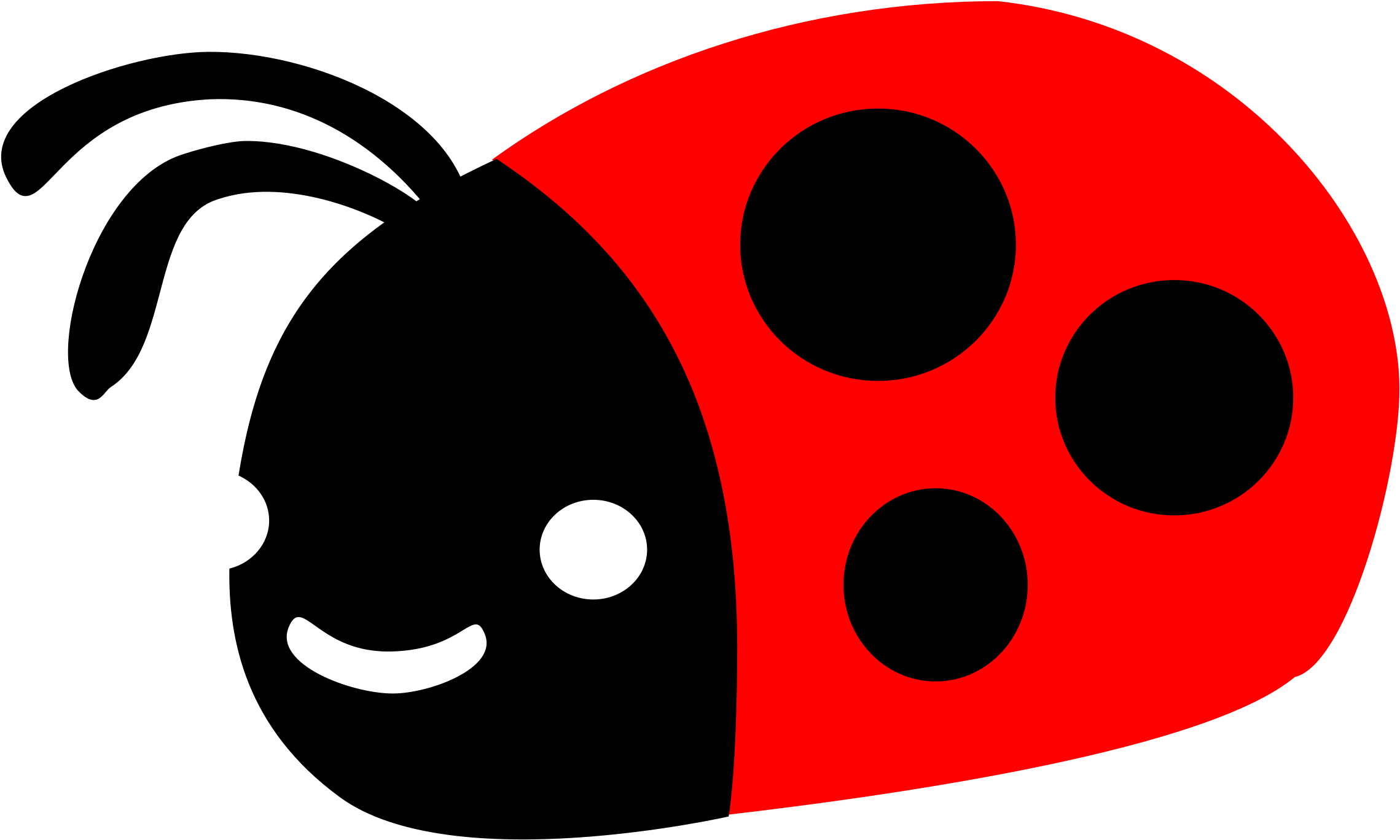 Cute Ladybug - Bumble Bee Png (2400x1489)