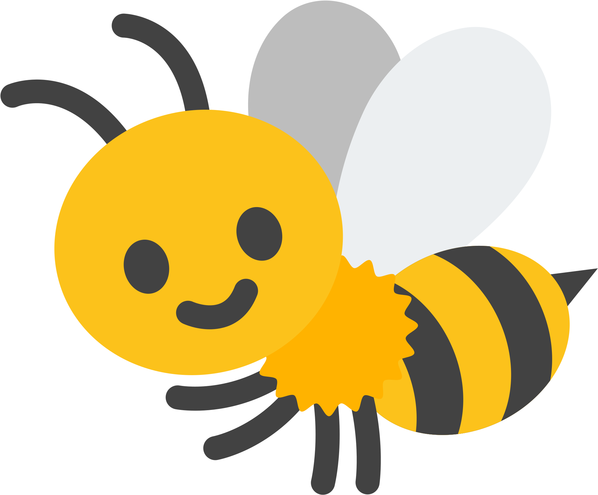 Open - Bee Emoji Png (2000x2000)