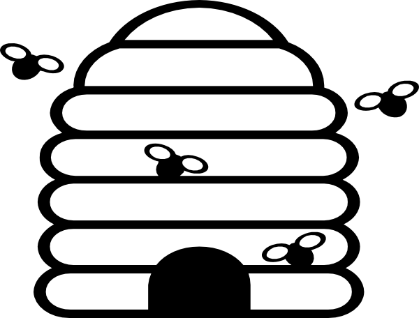 Bee Hive Clip Art (600x456)