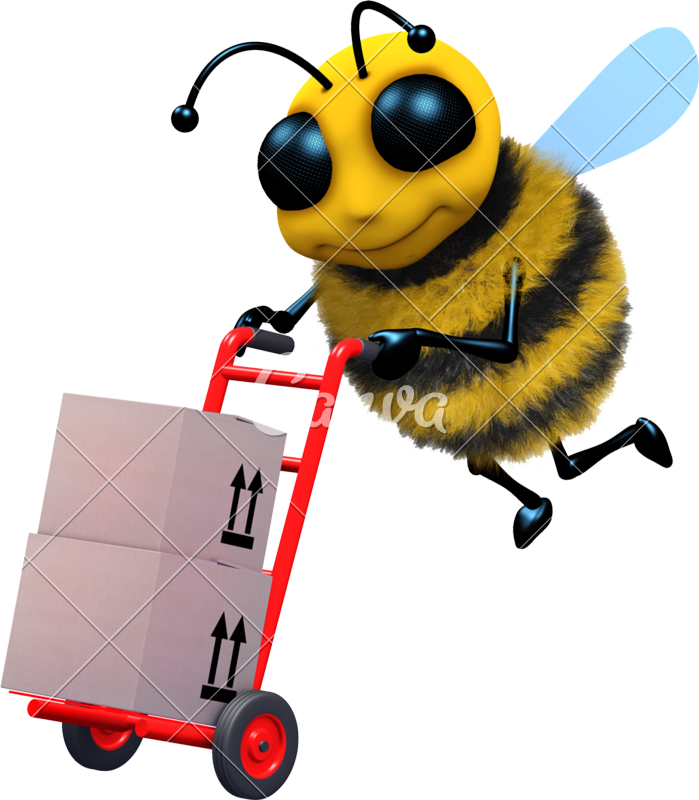 3d Bee Delivers - Bee (699x800)
