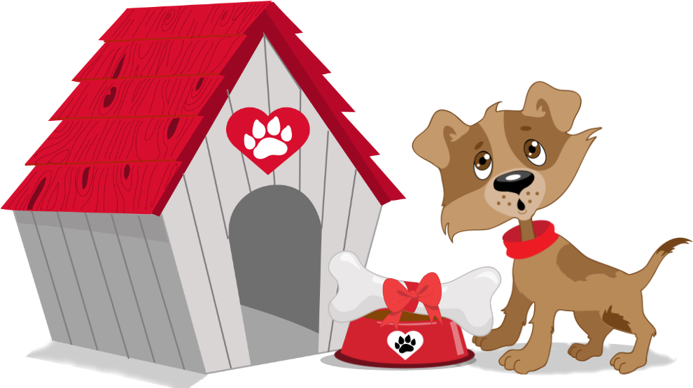 Dog-house - Cartoon (1000x583)