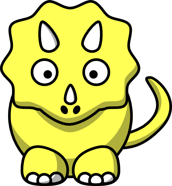 Cute Triceratops Coloring Page (552x597)