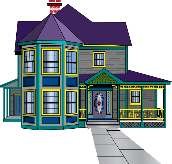 Large Home Clip Art (600x575)