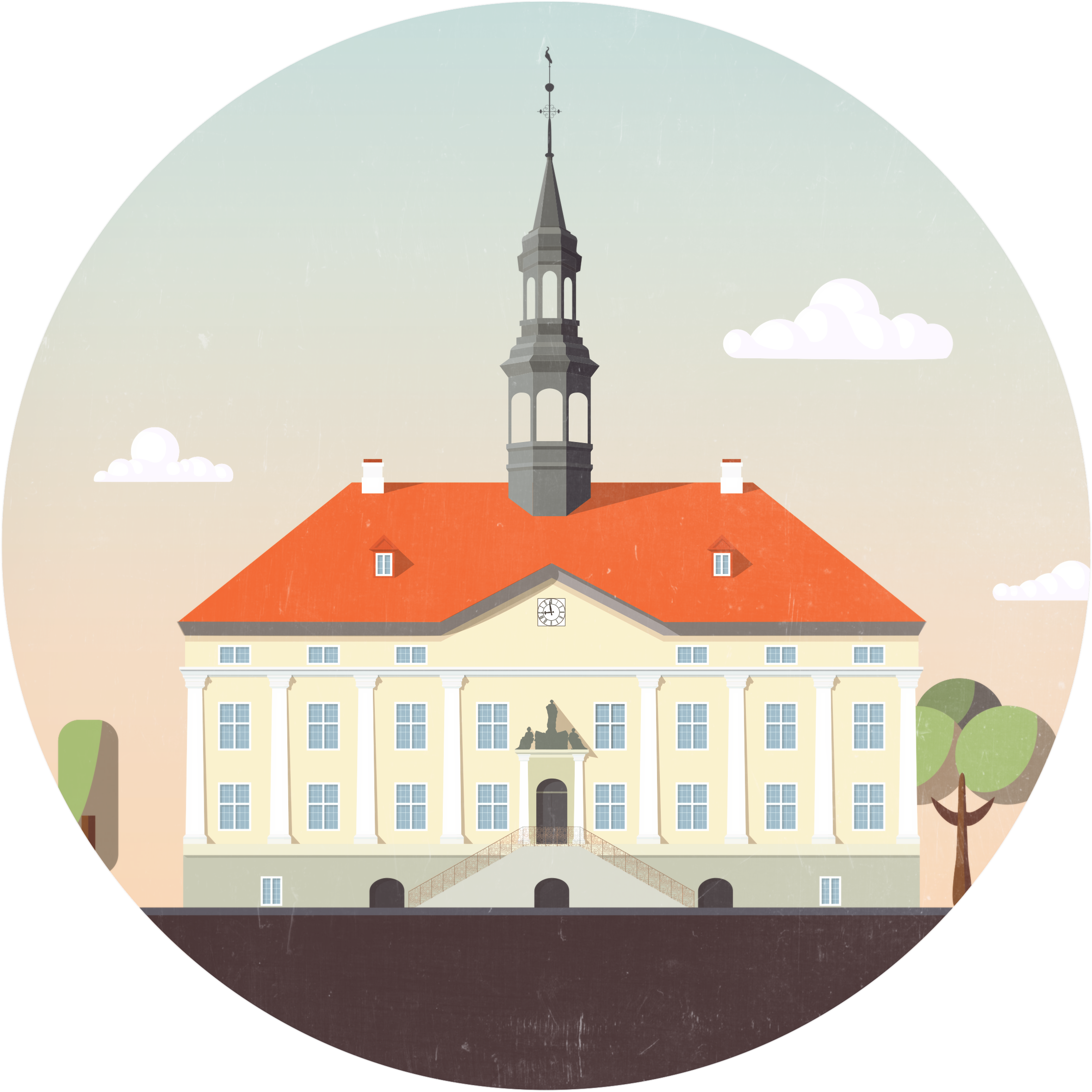 Narva Town Hall - Steeple (2360x2359)