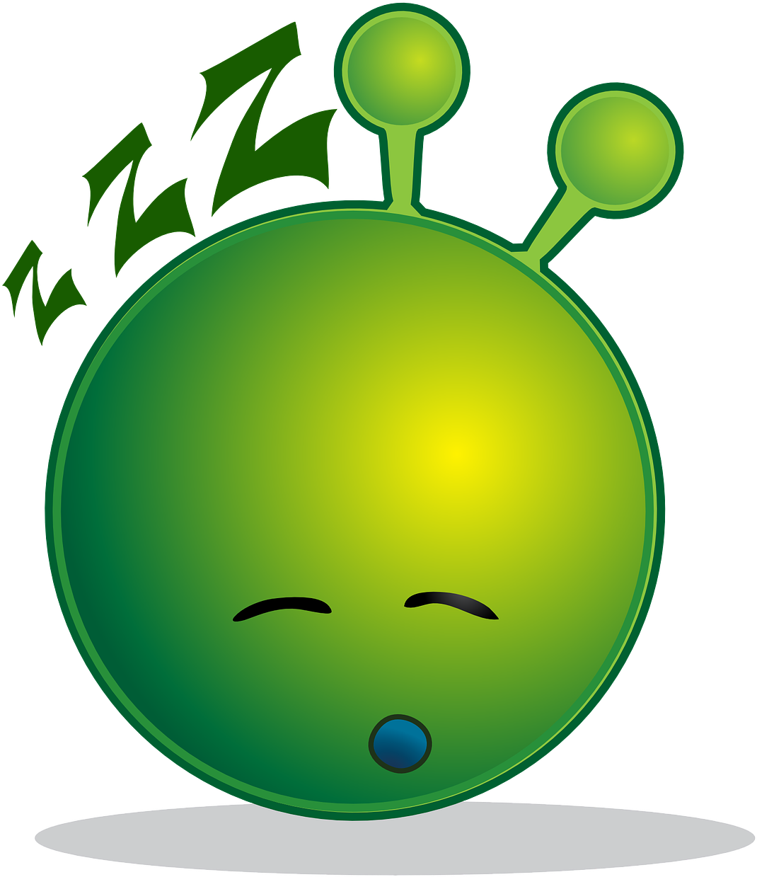 Feeling Sick - Smiley Alien (1129x1280)