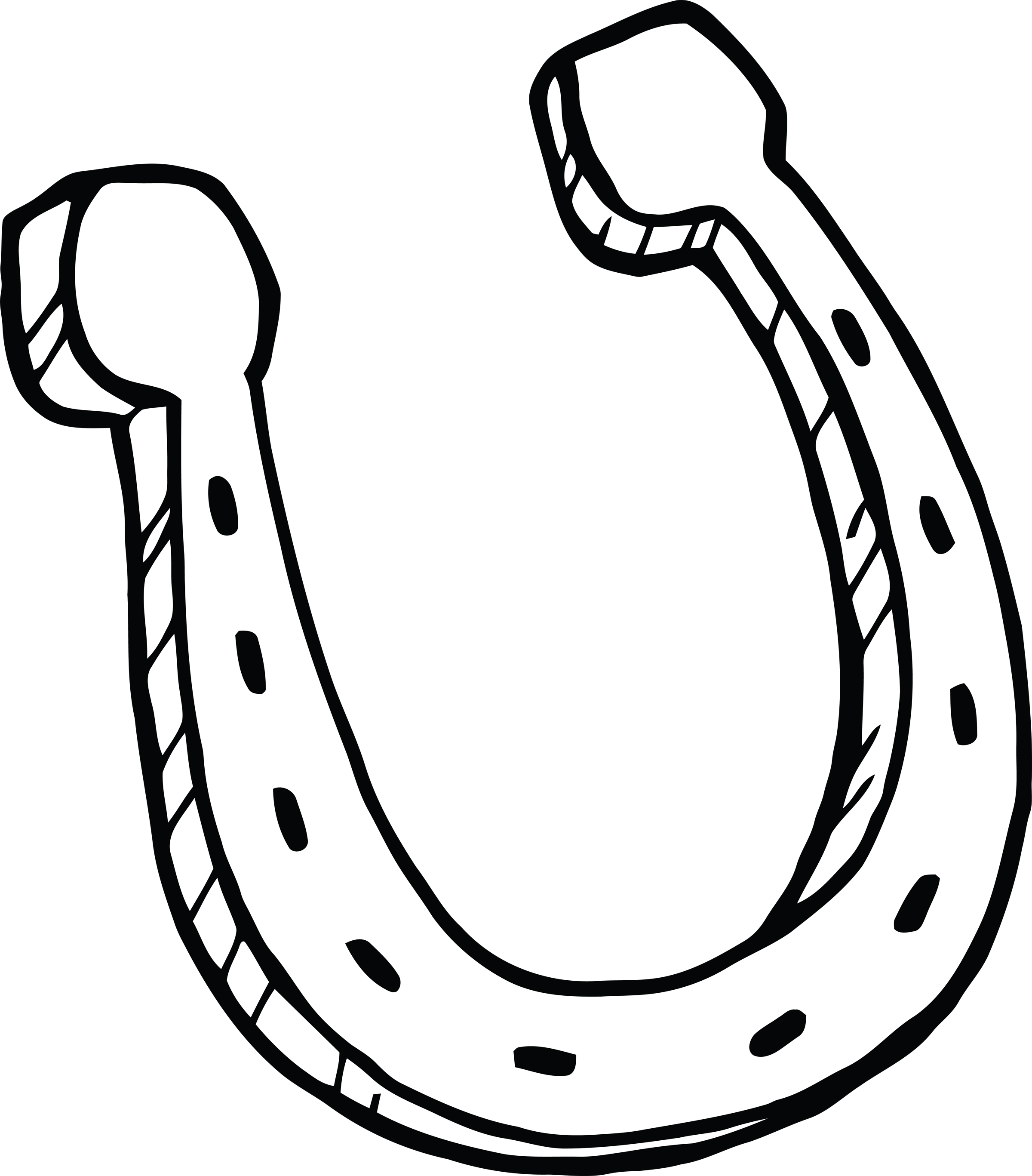 Graphics - Cartoon Horseshoe (2400x2734)