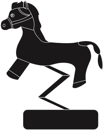Carousel Horse Silhouette - Vector Graphics (550x550)