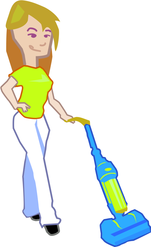 Cleaning Lady Vector Character - Cleaner (1000x1000)