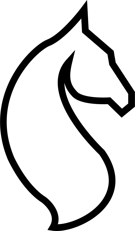 Horse Head Outline Comments - Ico (572x980)