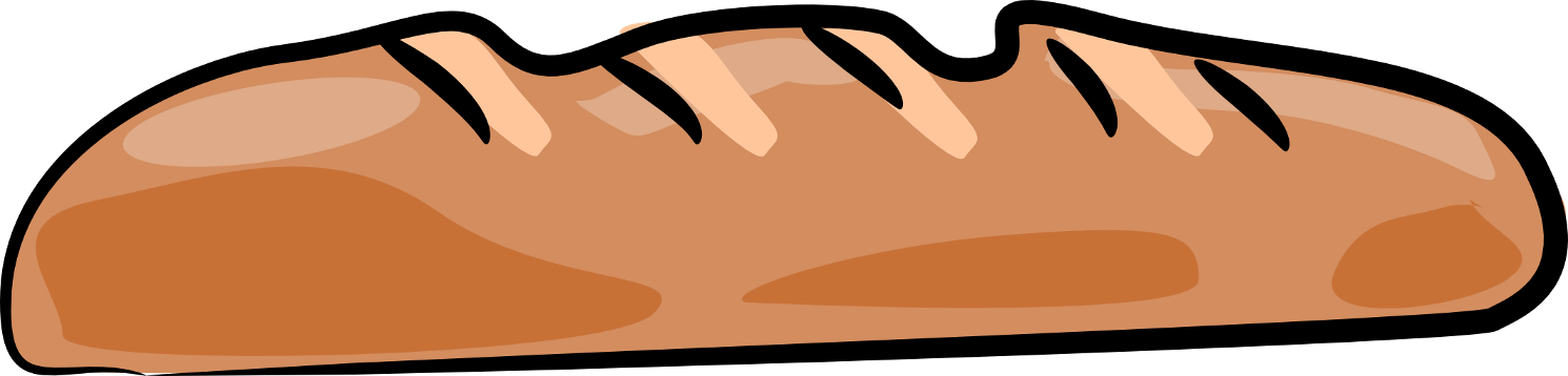 French Bread Clip Art Clipart Collection - Long Bread Clipart (1490x358)