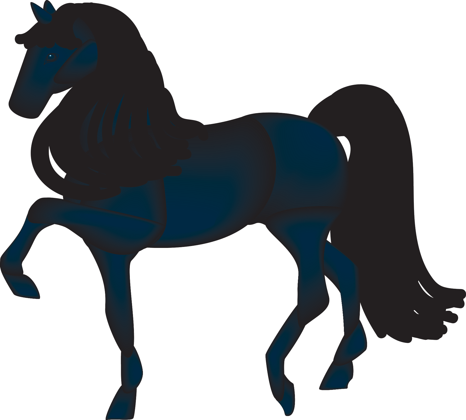 Black Horse - Black (1500x1354)