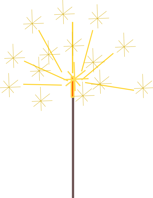 Transparent Background Sparkler Clipart (491x635)
