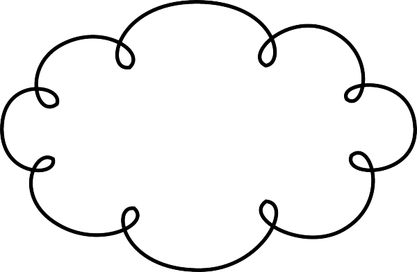 Clouds Clipart Doodle - Cloud Doodle Transparent Background (600x392)