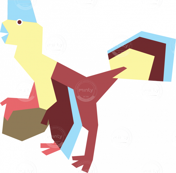 Oviraptor - Origami (610x600)