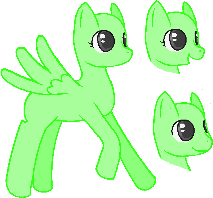 Updated - Mlp Base Green Pegasus (837x745)