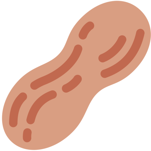 Twitter - Peanut Emoji Transparent Background (512x512)