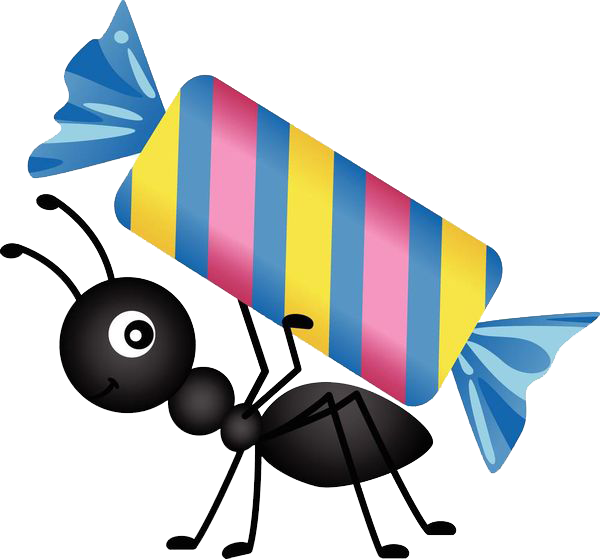 Ant Drawing Food Clip Art - Cartoon Ant Carrying Food (600x559)