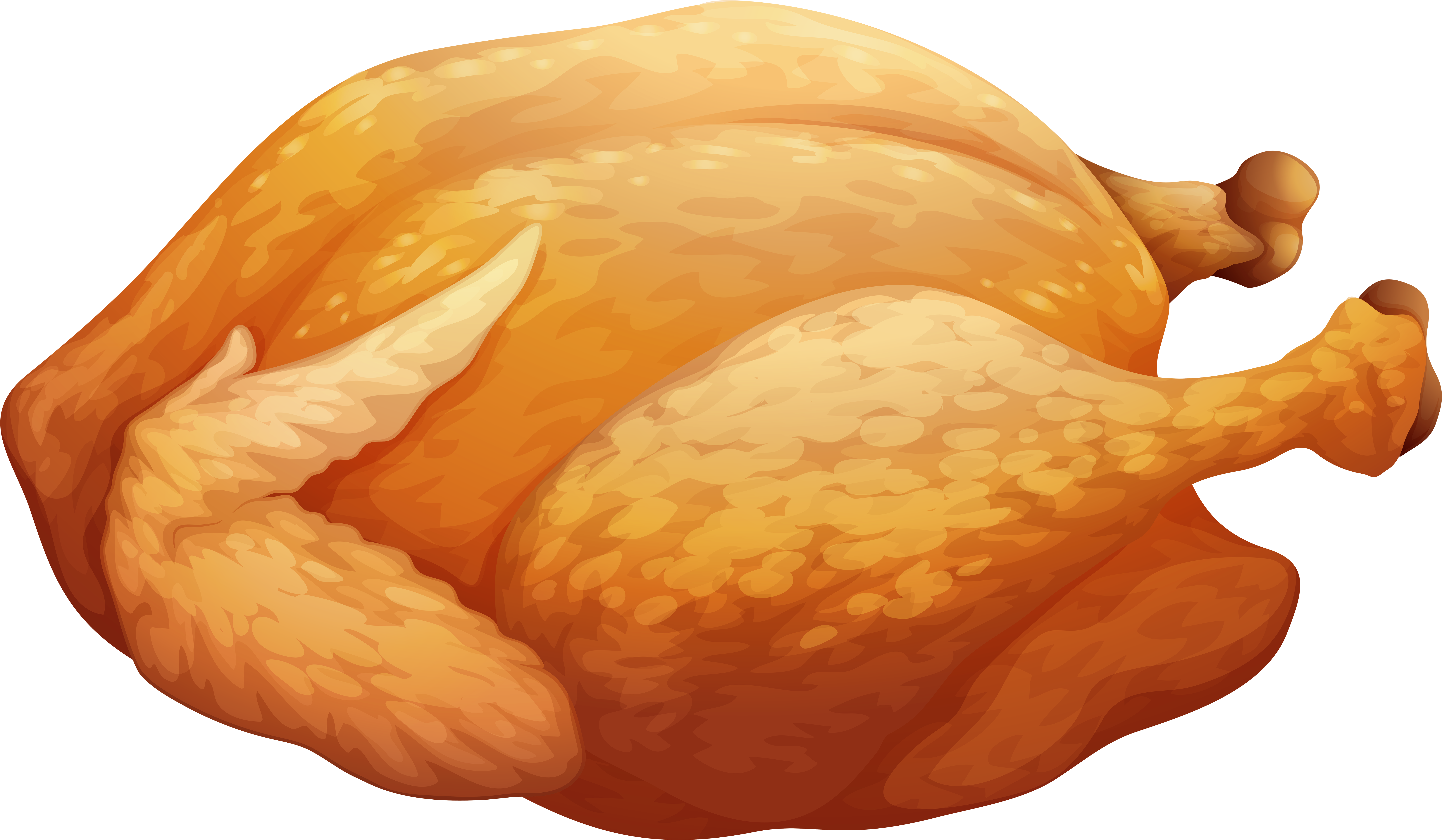 Roast Chicken Transparent Png Clip Art Image - Chicken Meat Clipart (8000x4660)
