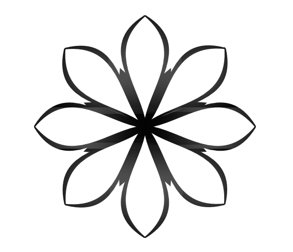 Flower Clip Art - Traceable Small Flowers (600x598)