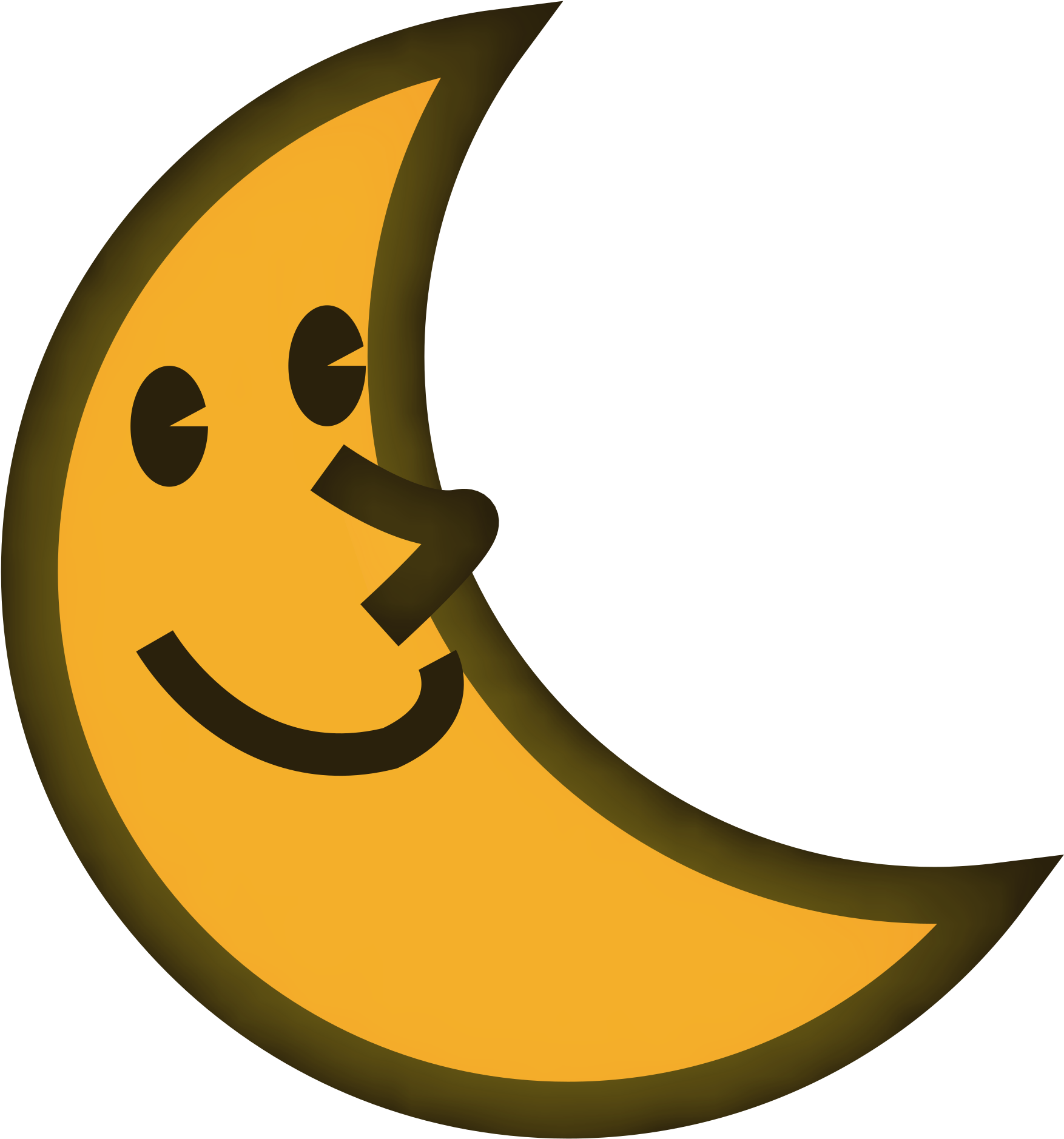 Crescent Moon Cartoon 16, - Crescent (2000x2000)