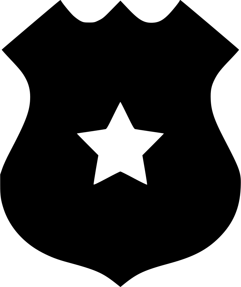 Police Badge Comments - Flag (824x980)