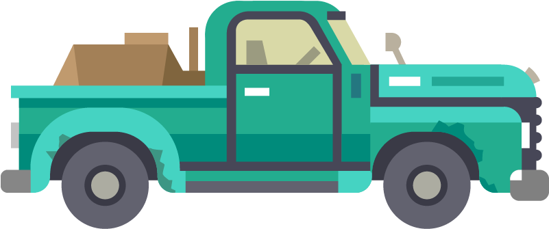 Small Flat Truck Vector Material - Truck (800x800)
