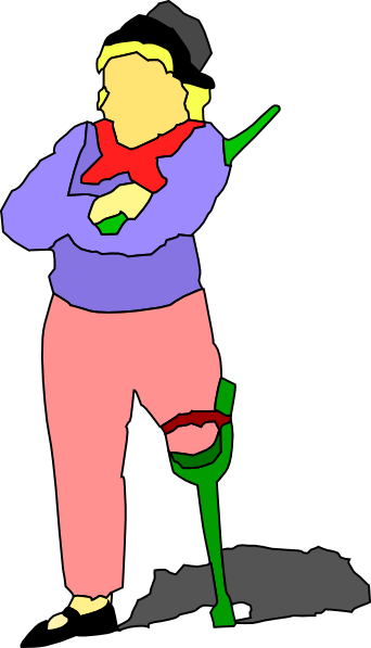 One Legged Man Cartoon (342x597)