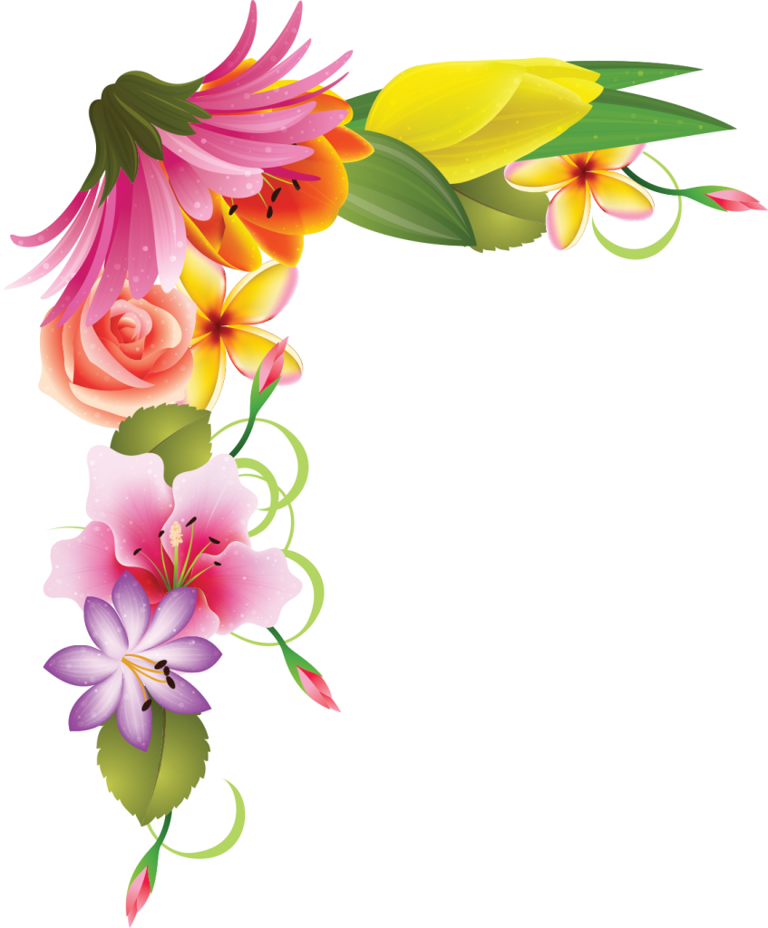 Corner Flower In Png (847x1024)