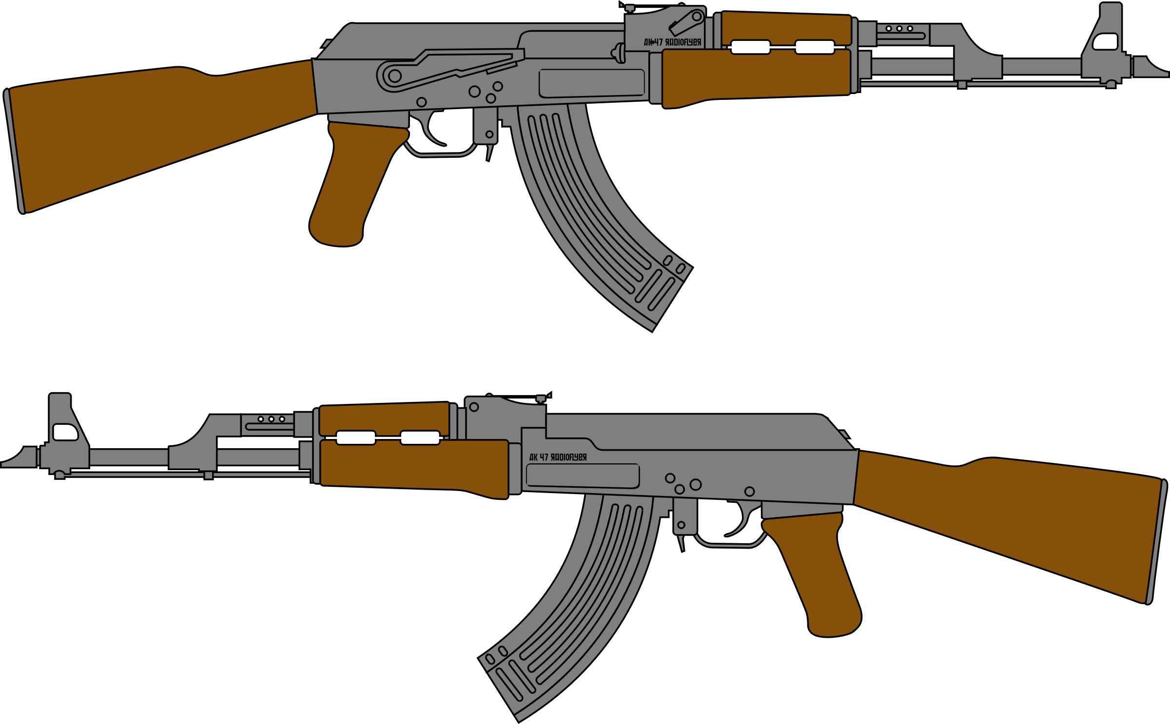 Big Image - Ak 47 Drawing Simple (2400x1486)