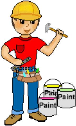 Cute Construction Worker Clipartkid Construction Worker - صور معاونونا في المسكن (339x500)