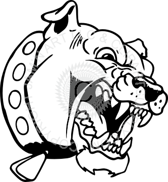 Scary Bulldog Drawing (333x361)