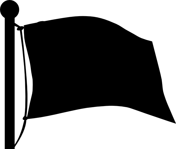 Flag Clipart Black (600x507)