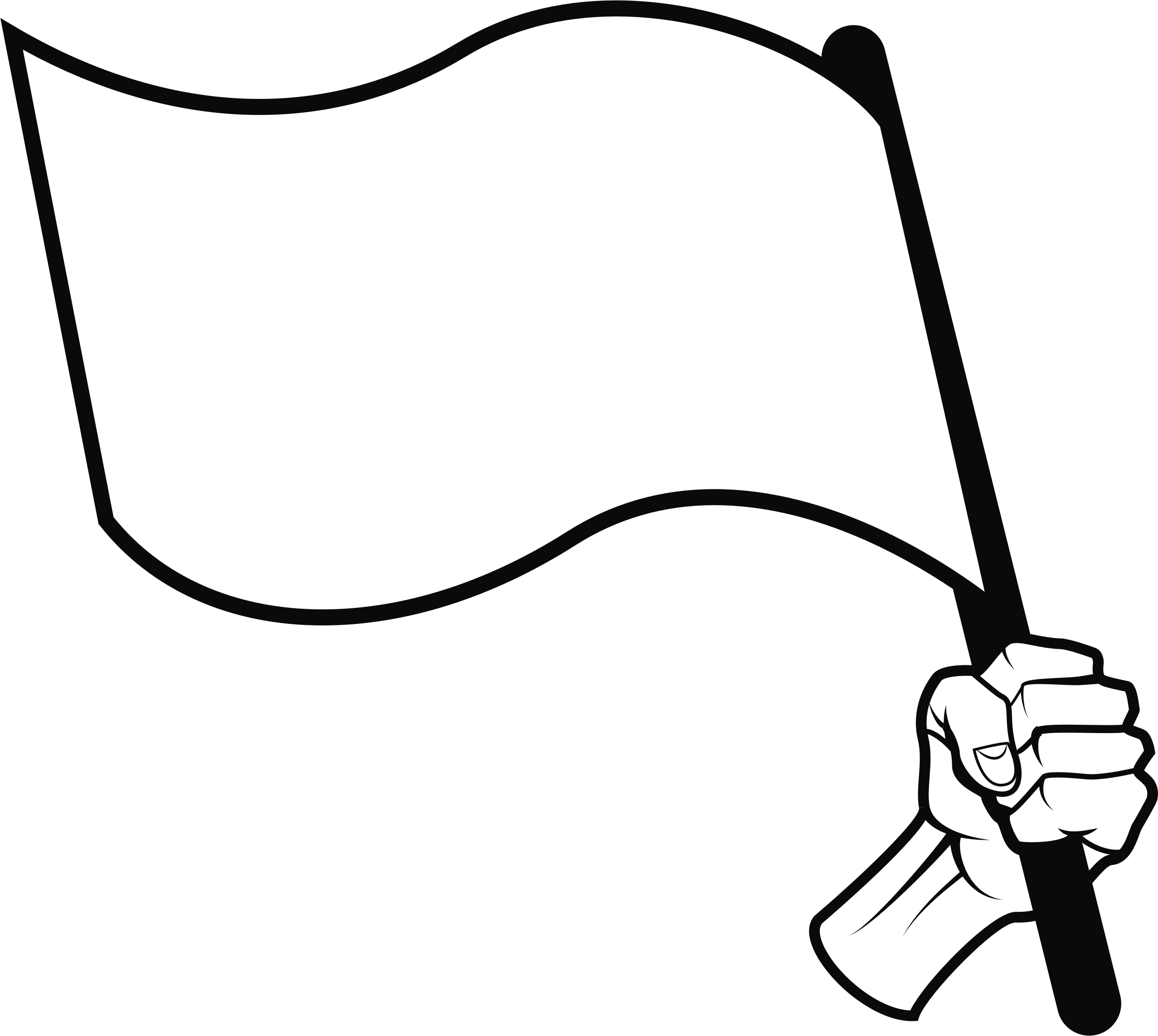 Big Image - White Flag Drawing (2376x2127)