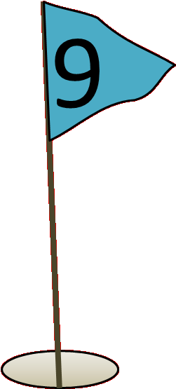 Hole - Golf Hole 9 Flag (278x578)