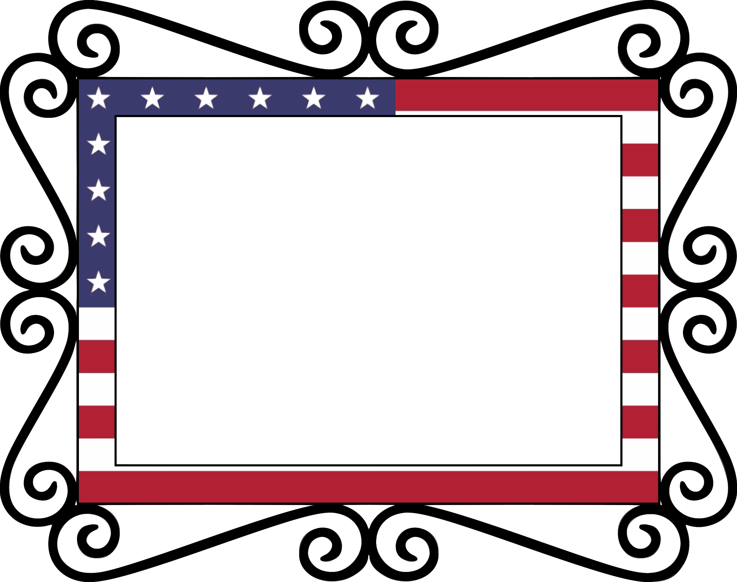 Us Flag Frame - Union Jack Frame (2400x1898)