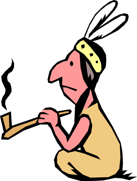 Vector Illustration Of Native American Indigenous People - Indianer Clipart (531x700)