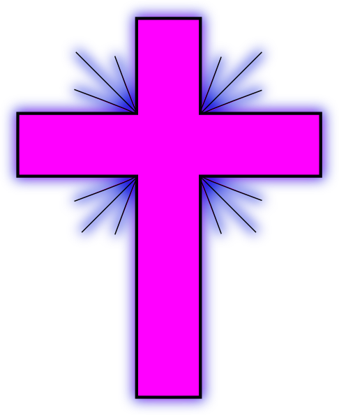 Pink Cross Clipart (486x595)